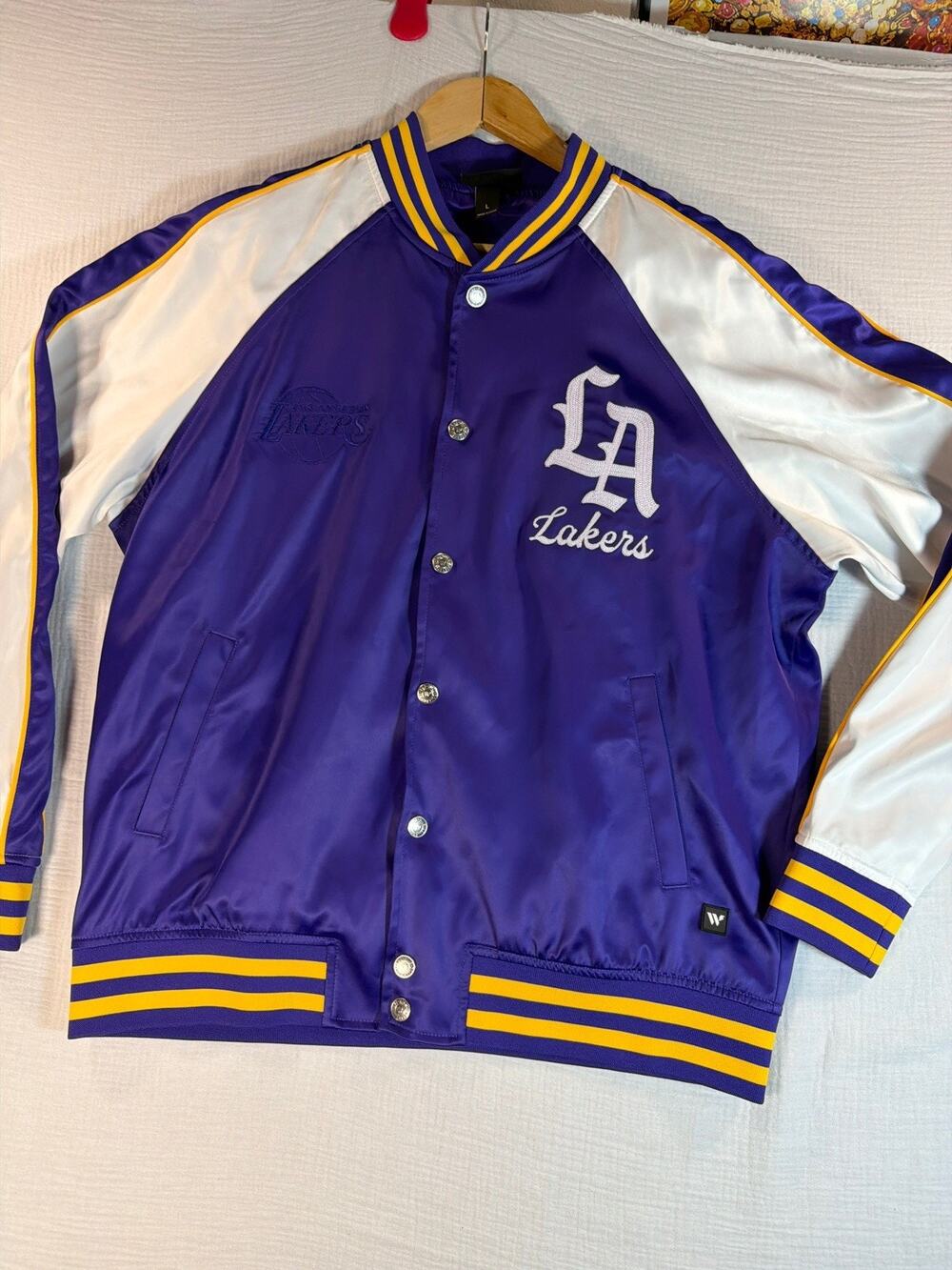 The Wild Collective x Target LA Lakers Satin Bomber Jacket - Men’s Size L